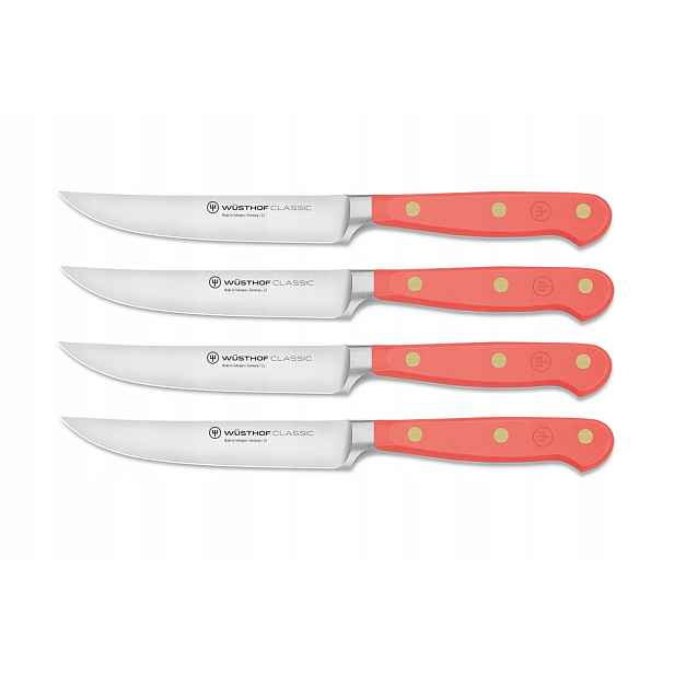 Sada 4 nožů na steaky Classic Colour 12 cm Coral Peach