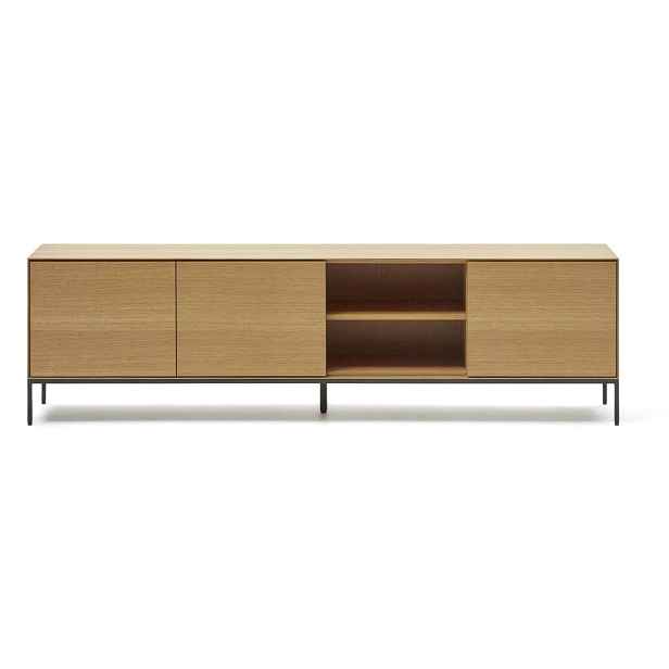 TV stolek v dekoru dubu v přírodní barvě 195x55 cm Vedrana – Kave Home