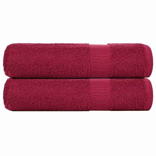 vidaXL Ručníky FROGN 2 ks bordó 50x100 cm 360 g/m²