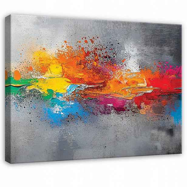 Wallarena ABSTRAKTNÍ šedé loftové moderní nástěnné dekorace do ložnice 60x40