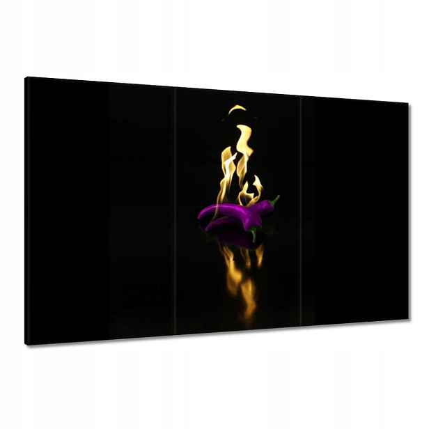 Obrazy 120x80 Fialová paprička Oheň