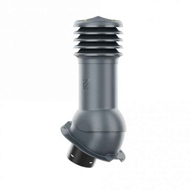 Větrací komín HiVent pro plechovou střešní krytinu, profil J, 125 mm, antracit
