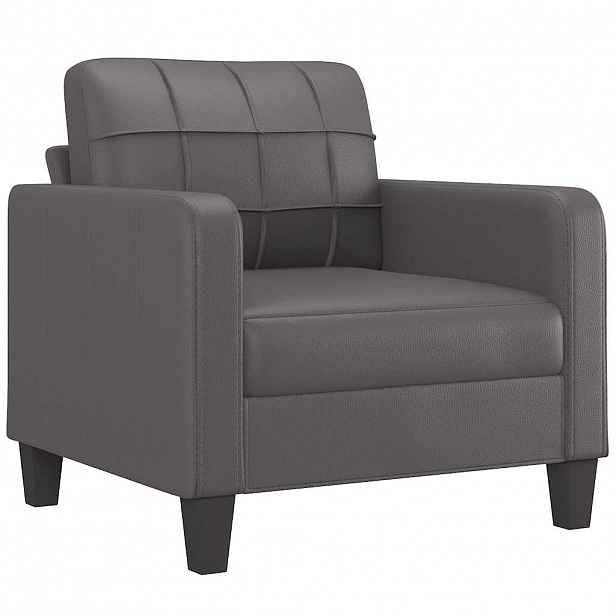 vidaXL Křeslo šedé 60 cm umělá kůže