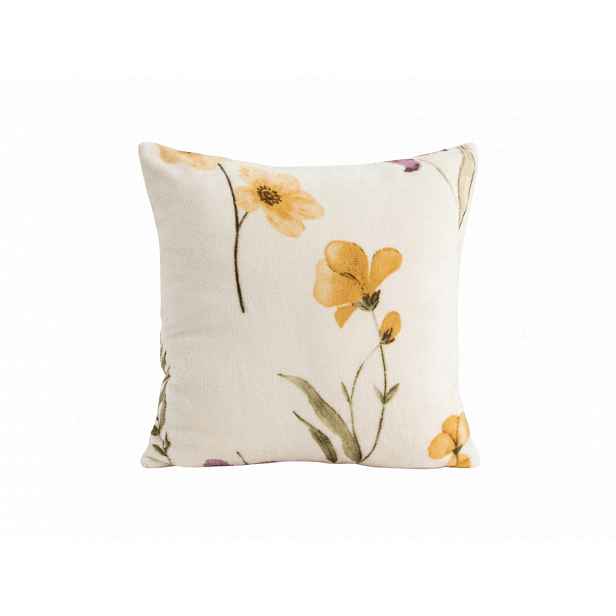 Oboustranný povlak na polštářek DUO SENSE WILDELLA 45x45 cm mikroplyš/flanel, krémový