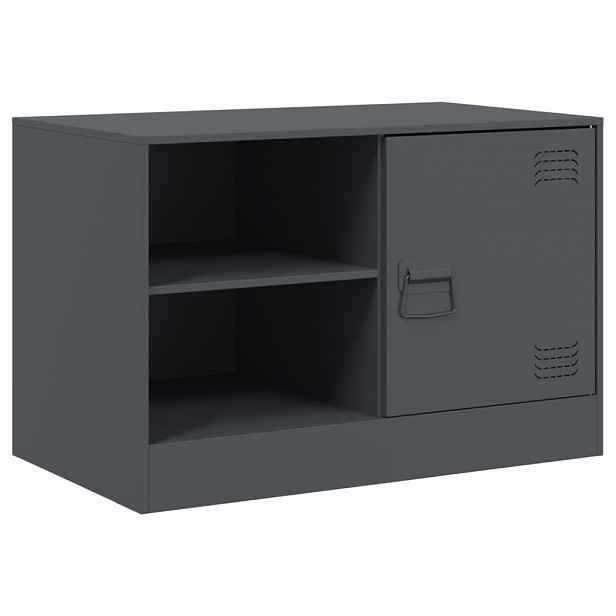 vidaXL TV skříňka antracitová 67 x 39 x 44 cm ocel