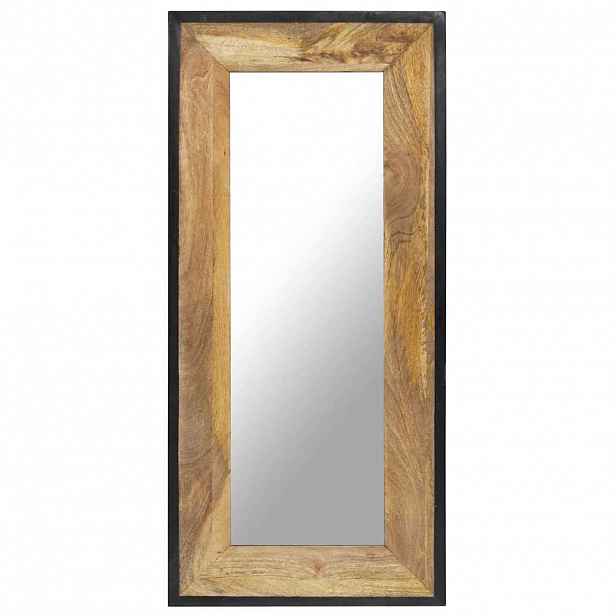 vidaXL Zrcadlo 110 x 50 cm masivní mangovníkové dřevo