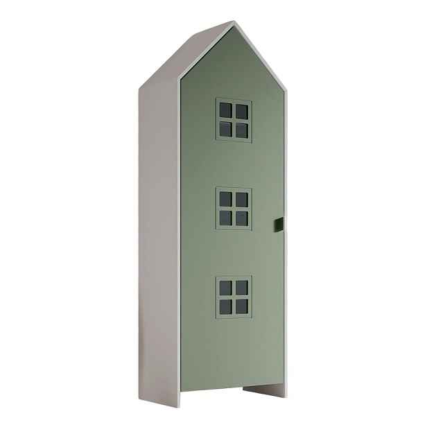 Bílo-zelená dětská šatní skříň 58x172x37 cm Casami Bruges – Vipack