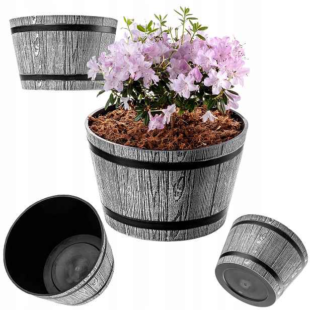 Květináč Květináč 30 cm Zahradní Obal Kulatý Květináč Plastový