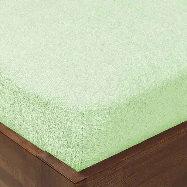 Nepropustné prostěradlo FROTÉ mentolové 90 - 100 x 200 cm