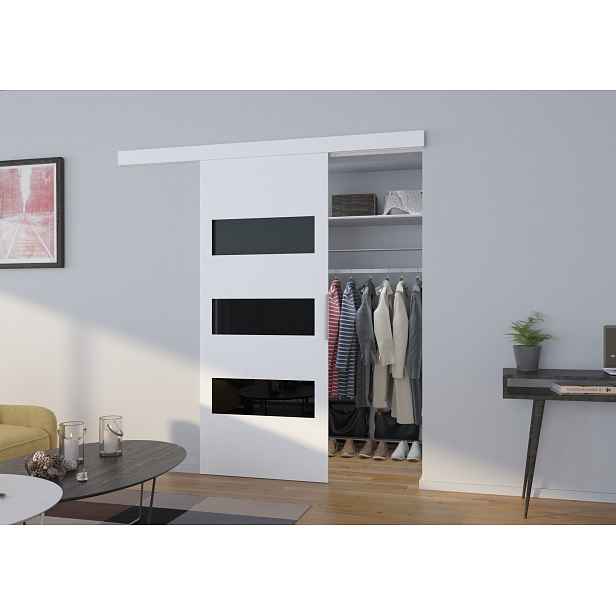 Posuvné dveře na stěnu 76 cm FABRIA - bílé