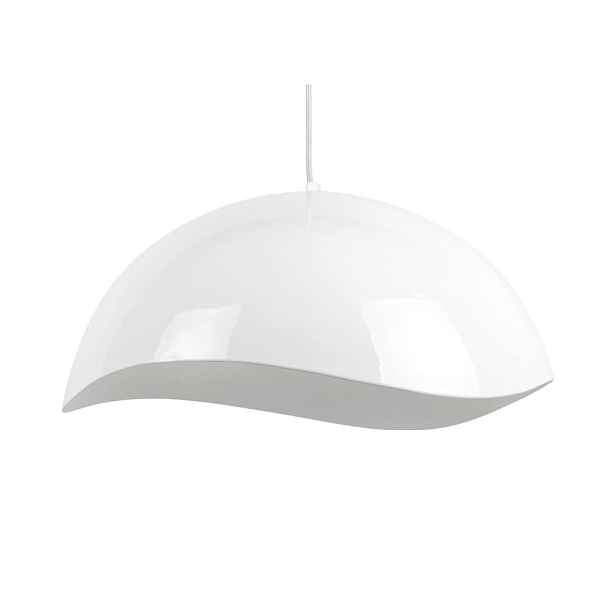 Bílé závěsné svítidlo s kovovým stínidlem ø 50 cm Waved – Leitmotiv