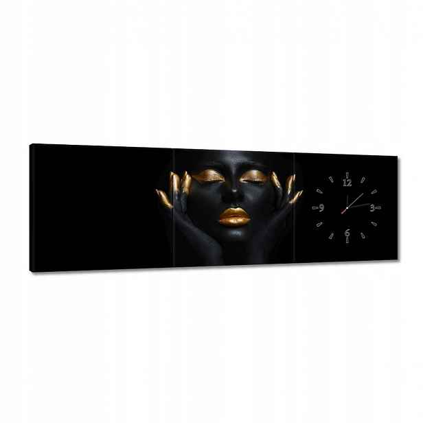 Hodiny 120x40 Zlatá meditace
