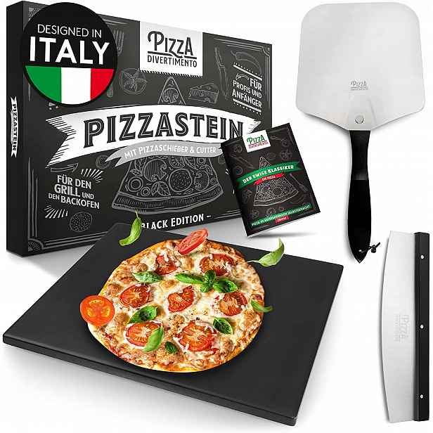 Kámen – Deska Na Pečení Pizzy Pizza Do Trouby A Grilu Špachtle Nůž Recepty