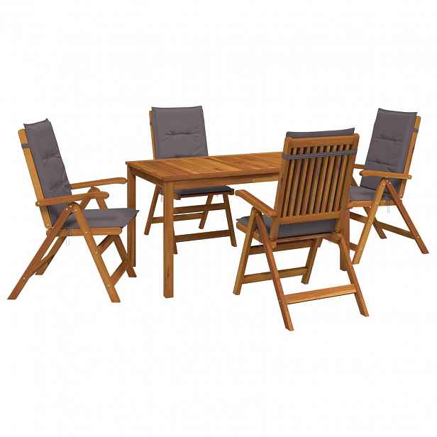 vidaXL 5-Piece Garden Dining Set 4místné Antracitová