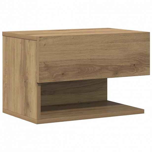 vidaXL Nástěnný noční stolek dub artisan