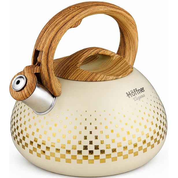 Ocelová Konvice S Píšťalkou, Barevná, 3L, Hoffner Elegance