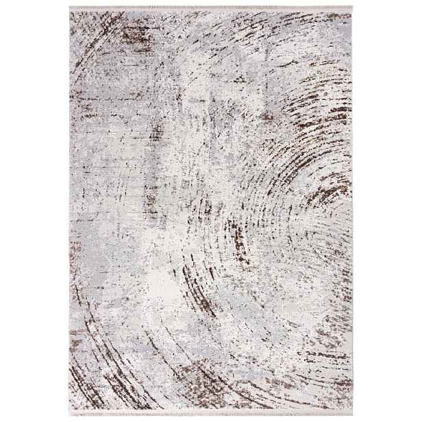 Koberec do obývacího pokoje béžový 120x170 cm abstraktní, moderní, měkký Oeko-Tex