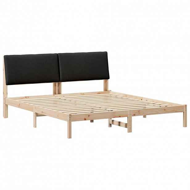 vidaXL Rám postele Hnědo-černá 200 x 200 cm Masivní borovicové dřevo