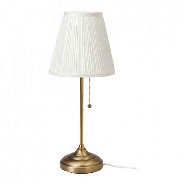 Ikea Arstid noční stolní lampa Mosaz bílá