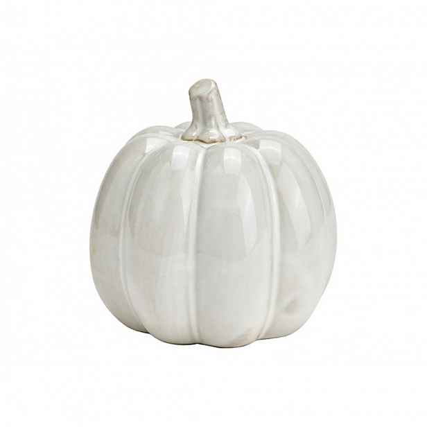Porcelánová dekorace dýně PUMPKIN WHITE 9x9 cm bílá