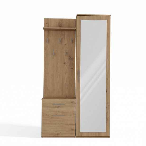 RAUMHIRSCH FURNITURE ŠATNÍK moderní se zrcadlem Skříň Duo Artisan 100/180/35