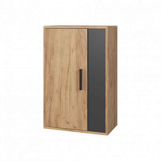 Vicco NÁSTĚNNÁ SKŘÍŇKA Berno Zlatý dub power/antracit 50.1 x 78.4 cm se 2 přihrádkami