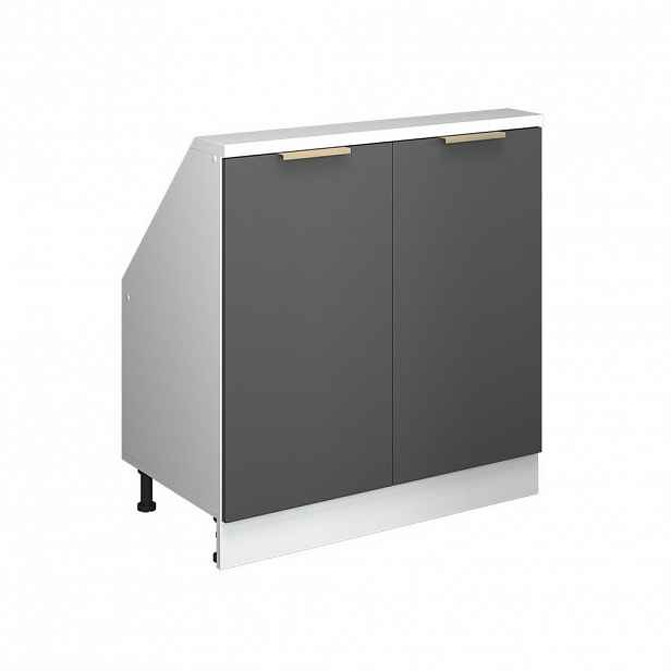 Vicco ŠIKMÁ SKŘÍŇ Rion Antracitově zlatý 80 x 81.6 cm se 2 dvířky