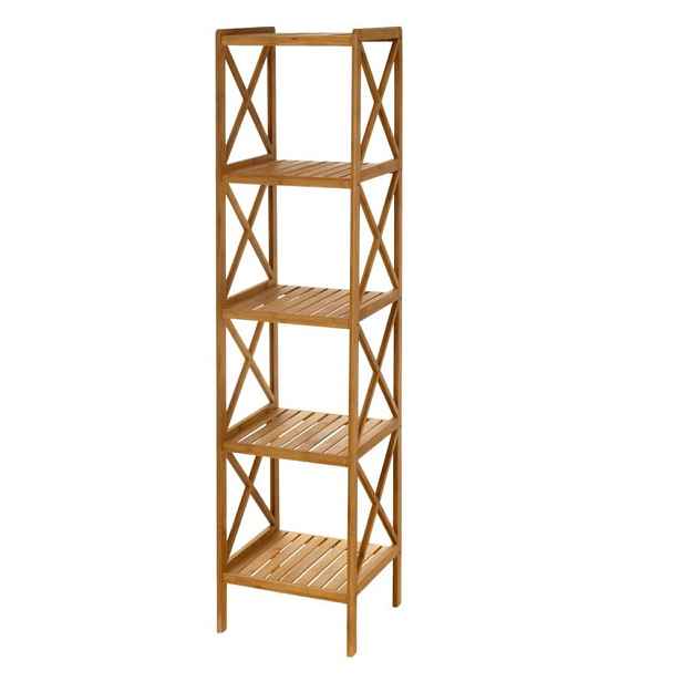 Bambusový koupelnový regál v přírodní barvě 36,5x153 cm – Casa Selección