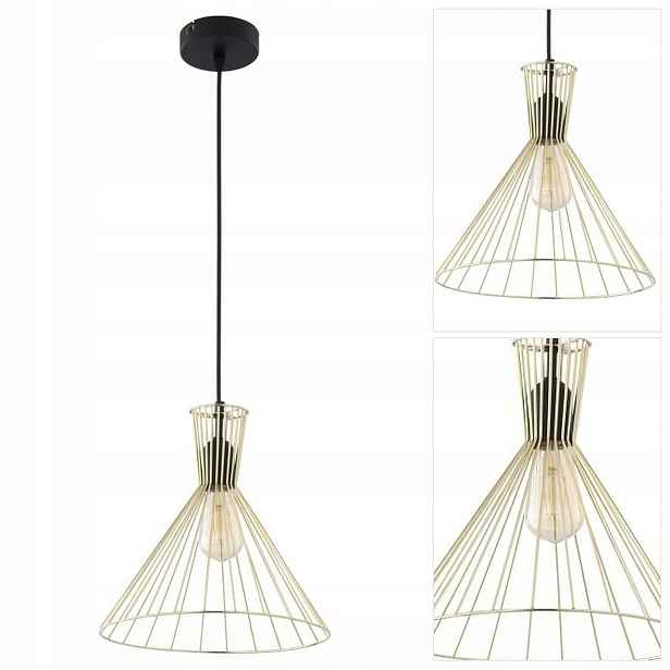 Černá závěsná lampa Sahara industriální nad jídelní stůl Tk Lighting