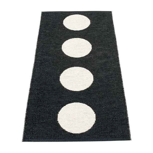Černo-bílý vnitřní a venkovní běhoun 70x150 cm Vera Black – Pappelina