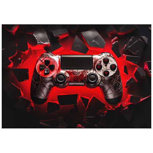 Fototapeta flizelina Červený Pad PS4 dynamika stěny 150x105 energie lepidlo
