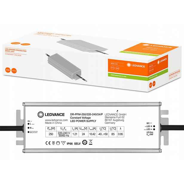 Hermetický napájecí zdroj pro Led pásky 250W 24V Ledvance