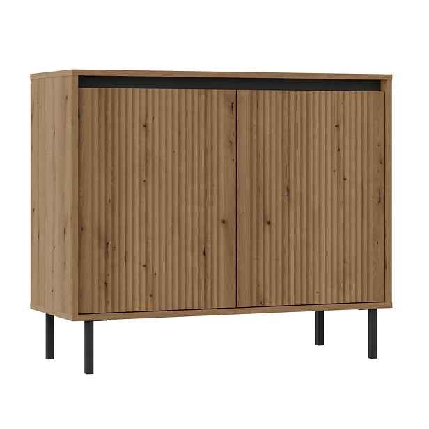 MASSENO KOMODA OSTIA, 100/85/40 cm s 2 dvířky, zlatá