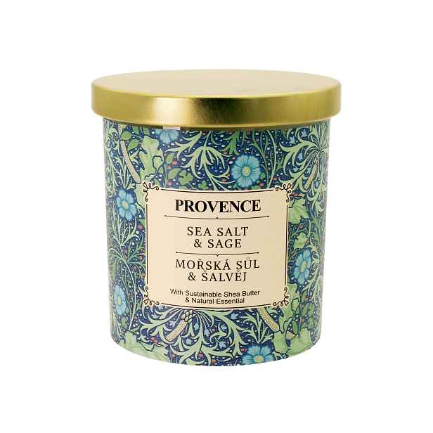 Vonná svíčka ve skle PROVENCE 30 hodin mořská sůl a šalvěj
