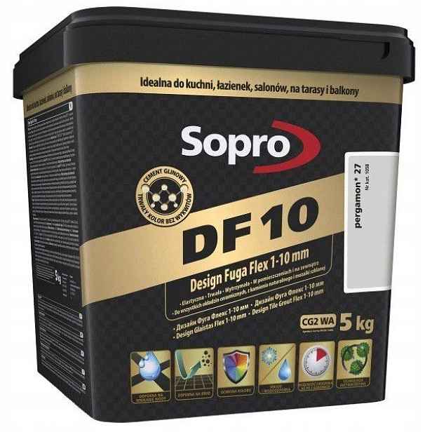 Sopro elastická spárovací hmota hnědá a béžová DF10 1-10 mm Pergamon 5 kg Po Termínu
