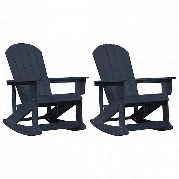 vidaXL Adirondack Houpací Křesla 2 ks Námořnická modrá HDPE