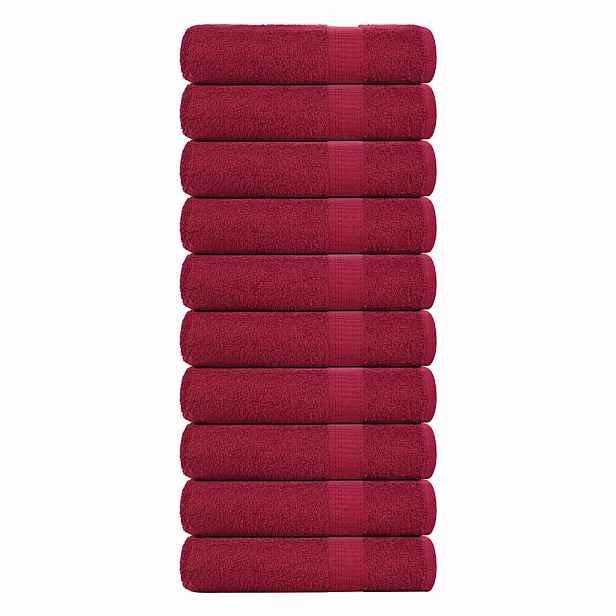 vidaXL osušky FROGN 10 ks Bordeaux 70x140 cm 360 gsm