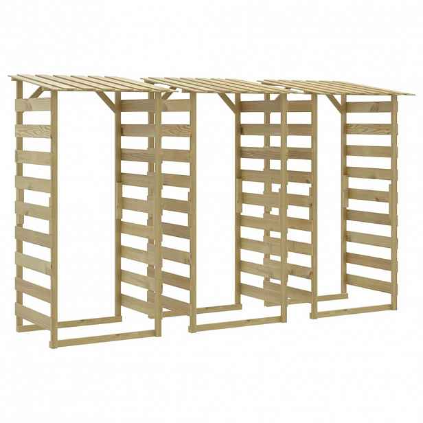 vidaXL Pergoly se střechou 3 ks 100x90x200 cm impregnovaná borovice