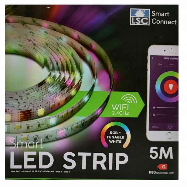 Led pásek Barevný Bílý Rgb Lsc Smart Connect 5 m wifi 1180 lumenů 18 wattů