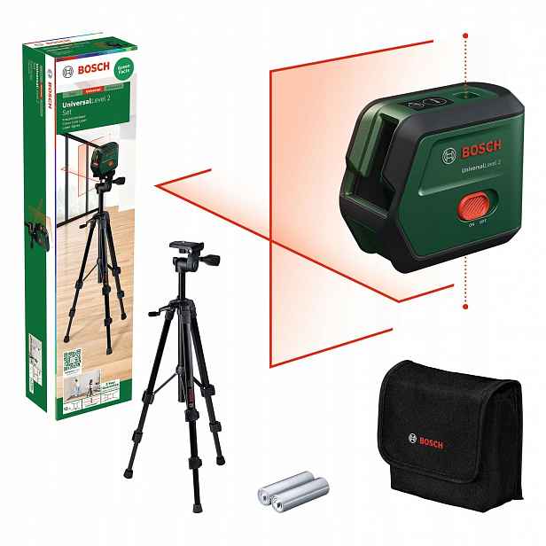 Bosch křížový laser UniversalLevel 2 Uni (Carton)+Tripod (0.603.663.F01)