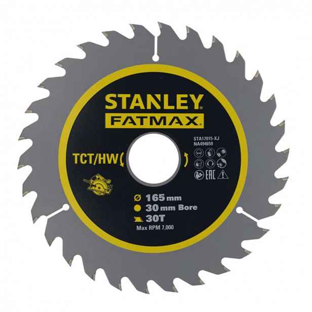 Stanley - Pilový kotouč na dřevo 165x30 mm, 30 zubů STA17015-XJ