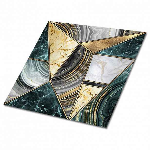 TULUP SAMOLEPICÍ OBKLADY NA STĚNU 9 ks 30x30 cm Art Deco abstrakce