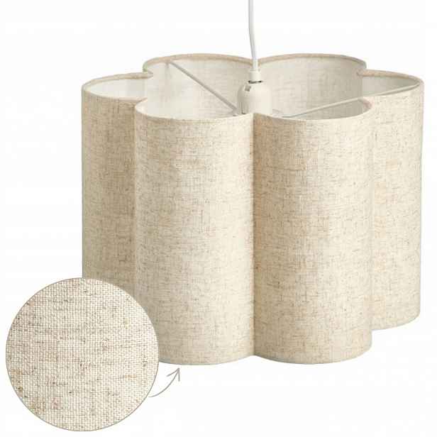 Závěsná lampa béžová a la len 35x35x25 cm boho dekorativní moderní květina