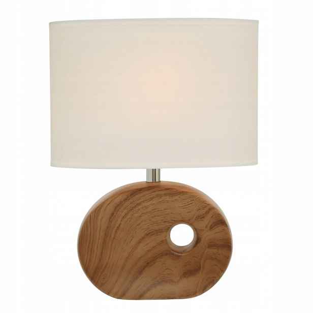 Porcelánová Stolní Lampa Hnědá, Bílá, Dekorativní, Oakville, 30 X 23 CM