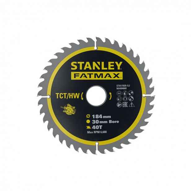 Stanley - Pilový kotouč na dřevo 184x30 mm, 40 zubů STA17020-XJ