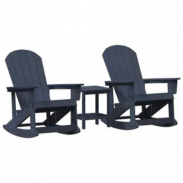 vidaXL Zahradní lounge set 3 ks Námořnická modrá HDPE
