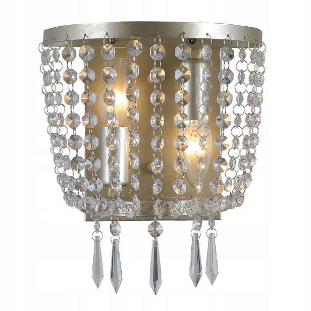 Zlatá nástěnná lampa s glamour krystaly do ložnice obývacího pokoje Italux