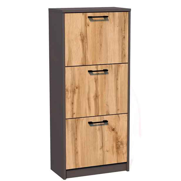 Casarredo Výklopný botník VIVA 3K - grafit/dub wotan