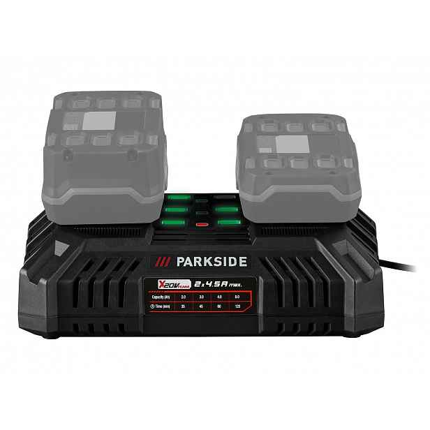 Rychlá Dvojitá Nabíječka Parkside X 20 V Team Pdslg 20 B1 2 x 4,5 A