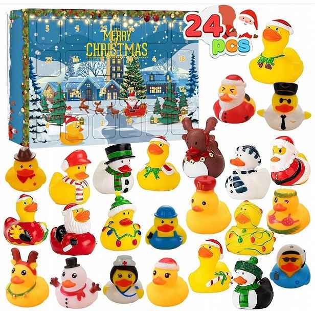 Adventní Kalendář Kachničky Gumové Kachničky Koupání Vánoční Dárek